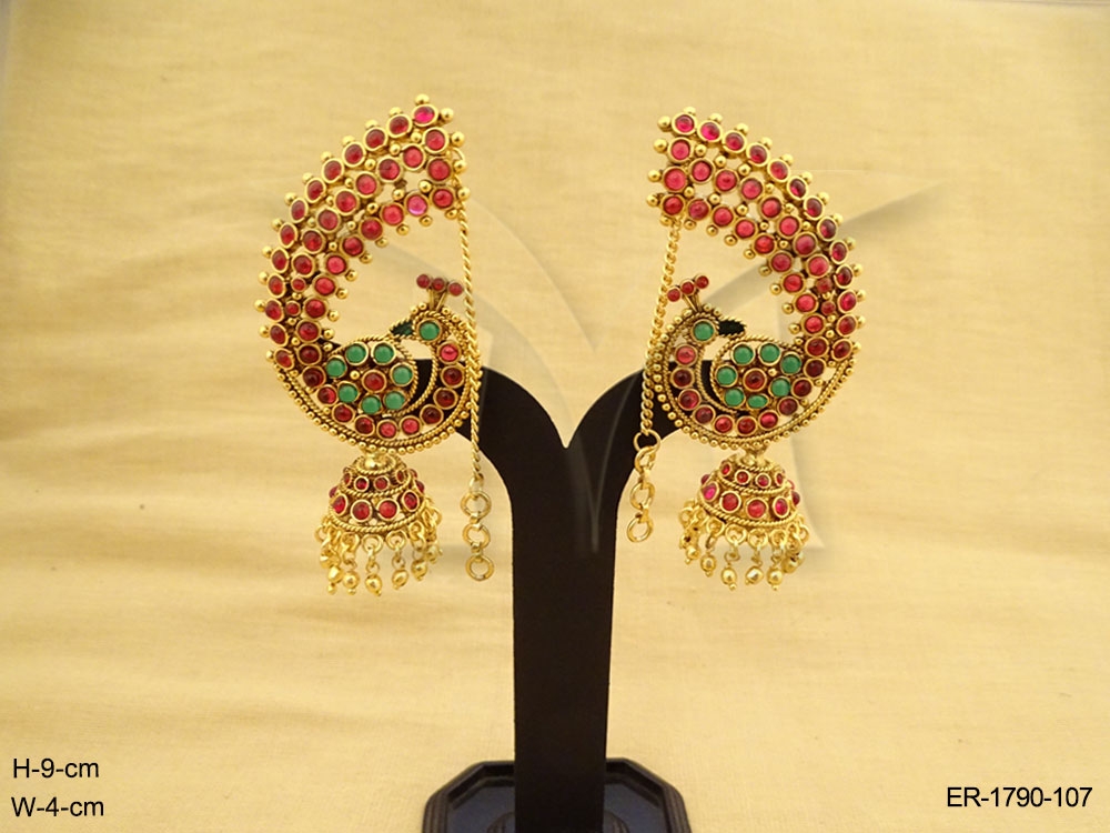 Curved Shape Kemp Earrings Jewllery