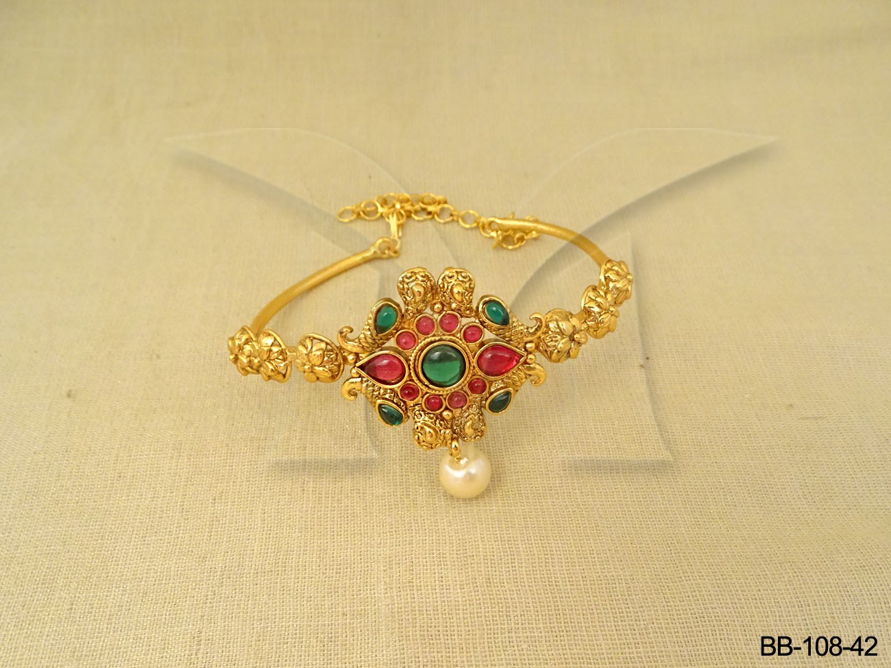 Kempu Stone Jewellery Bajuband