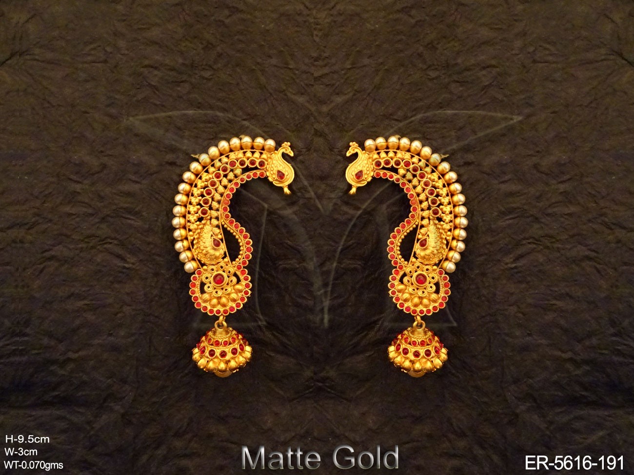 Peacock Shape Kemp Earrings