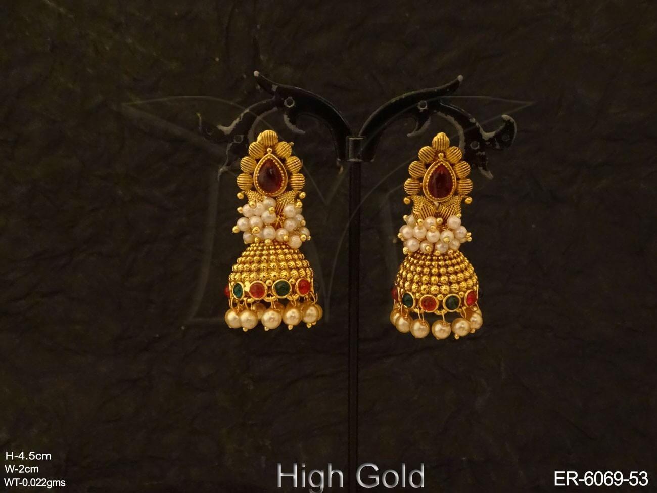 Traditional Jhumki Kemp Earrings